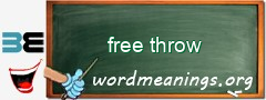 WordMeaning blackboard for free throw